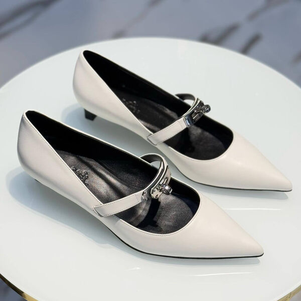 Туфли Hermès женский кожа белый 186252