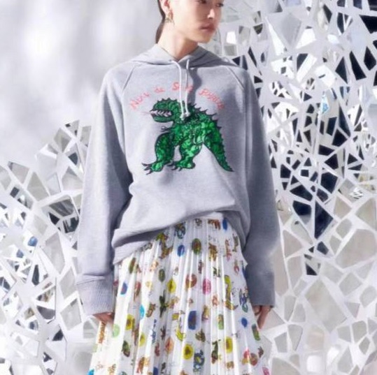 Худи Christian Dior женский графитовый 137841