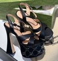 Босоножки Gucci женский кожа черный 107356-1