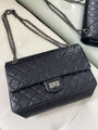 Сумка Chanel Vintage 28 см женский кожа синий 140265-2
