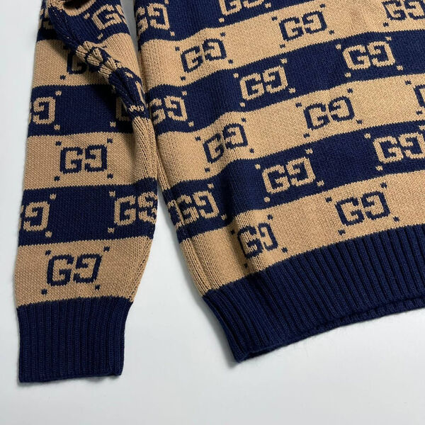Мужской свитер Gucci мужской вязаная ткань бежевый 130930-2