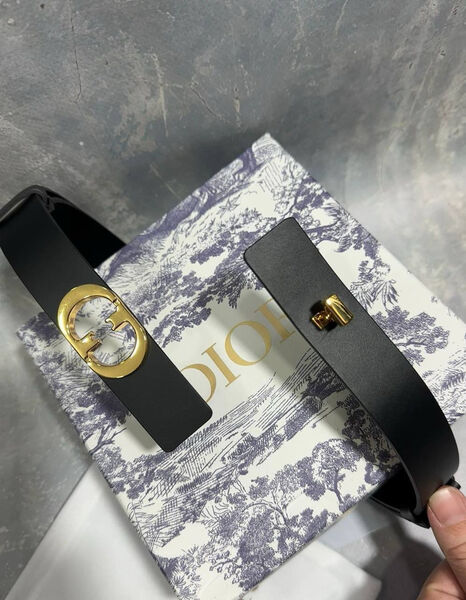 Женский ремень Christian Dior женский кожа черный 139082-2