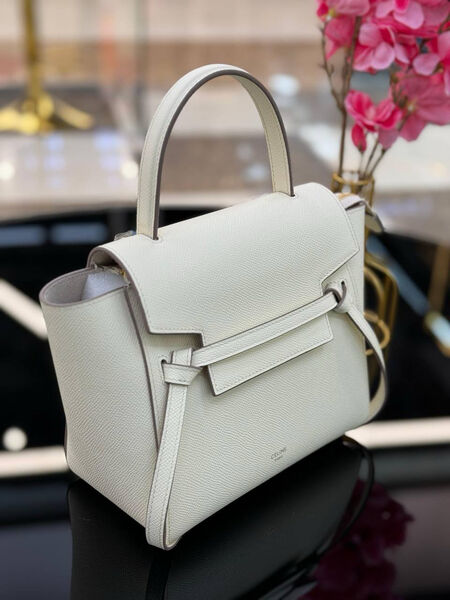 Сумка Celine Belt Nano женский кожа белый 142387-3