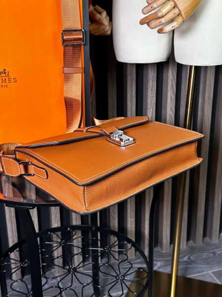 Мужская сумка мессенджер Hermès мужской кожа 134995-4