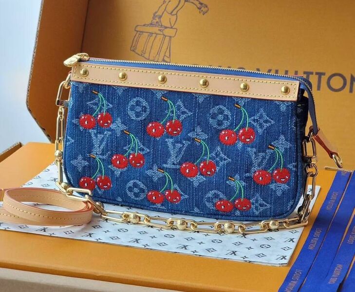 Сумка Louis Vuitton женский джинса синий 189463