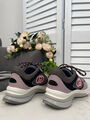 Кроссовки Gucci женский замша черный 138962-3