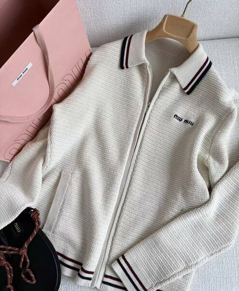 Кофта Miu Miu женский вязаная ткань белый 195069