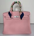 Сумка Hermès Birkin 35 ручная работа женский кожа розовый 75381-1