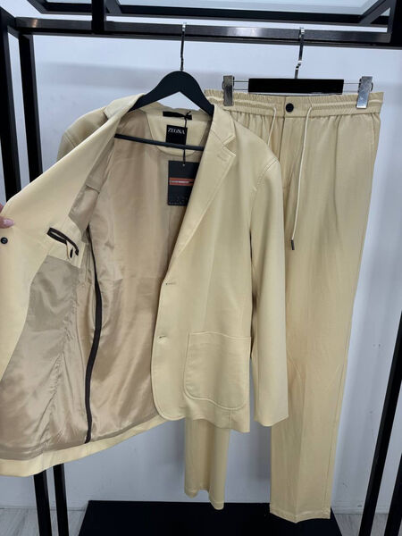Мужской костюм Zegna мужской бежевый 196053-2