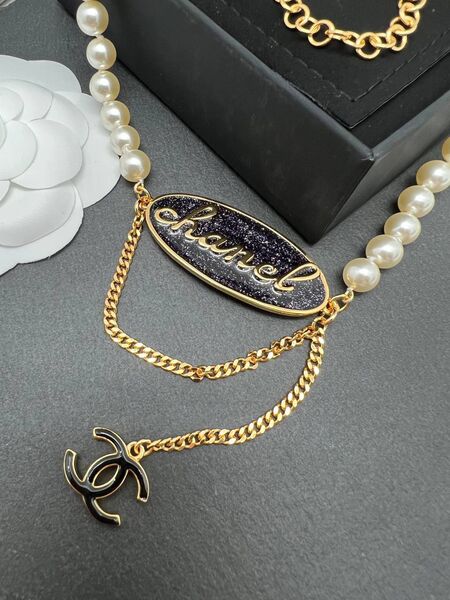 Чокер Chanel белый 175578-2