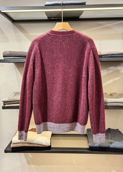 Мужской кардиган Loro Piana мужской вязаная ткань бордовый 172013-7