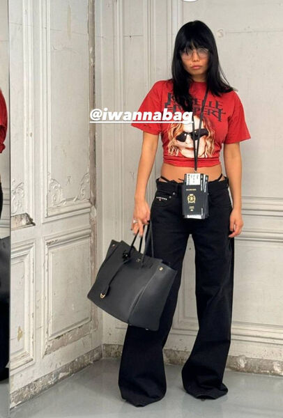 Футболка Balenciaga женский бордовый 186075-2