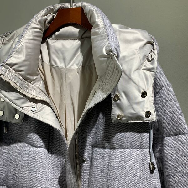 Пуховик Brunello Cucinelli женский графитовый 62296-3