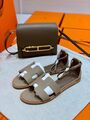 Босоножки Hermès женский кожа бежевый 4791-2