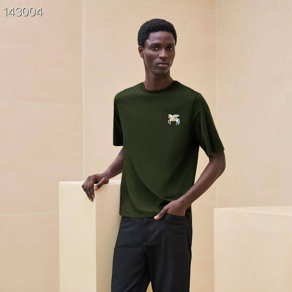 Мужская футболка Hermès мужской болотный 174376-2