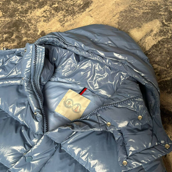 Мужской пуховик Moncler мужской бирюзовый 171390-3
