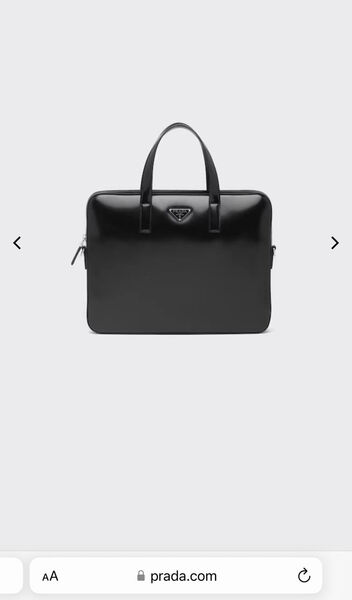 Мужской портфель Prada мужской кожа черный 77853-11