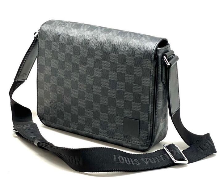 Мужская сумка мессенджер Louis Vuitton мужской кожа черный 108568