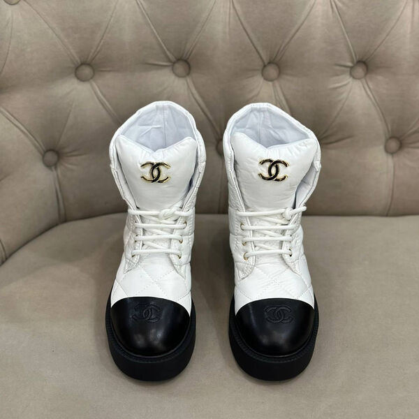 Ботинки Chanel женский кожа белый 137547-4