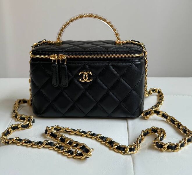 Сумка Chanel женский кожа черный 155761