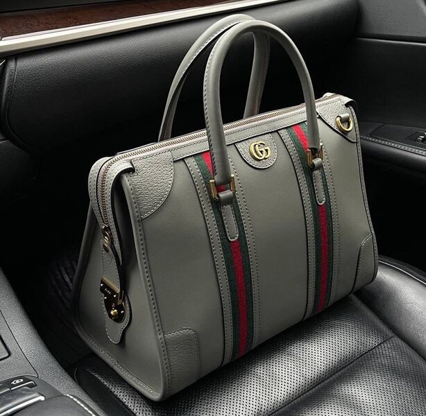 Дорожная сумка Gucci мужской кожа графитовый 100556