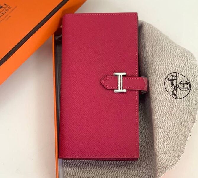 Кошелек Hermès женский кожа бордовый 103068