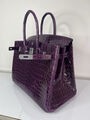 Сумка Hermès Birkin 35 женский кожа фиолетовый 140346-7