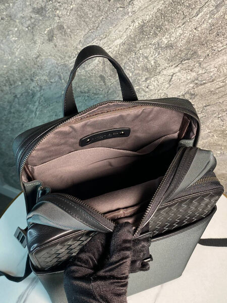 Мужсой рюкзак Bottega Veneta мужской текстиль болотный 173551-5