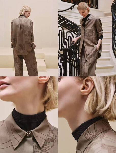 Рубашка Hermès женский бежевый 173633-3