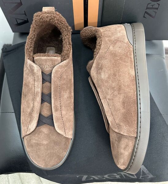 Мужские кеды Zegna мужской замша 172205