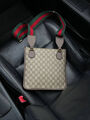 Мужская сумка мессенджер Gucci мужской кожа бежевый 105731-2