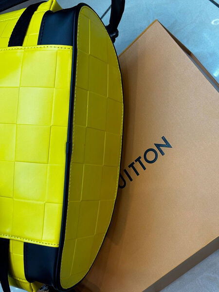 Мужской рюкзак Louis Vuitton мужской кожа горчичный 167101-4