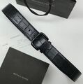Мужской ремень Bottega Veneta мужской кожа черный 121015-1