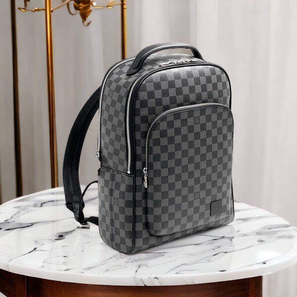 Мужской рюкзак Louis Vuitton мужской кожа графитовый 131372-4