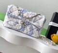 Сумка Chanel женский текстиль белый 192439-1