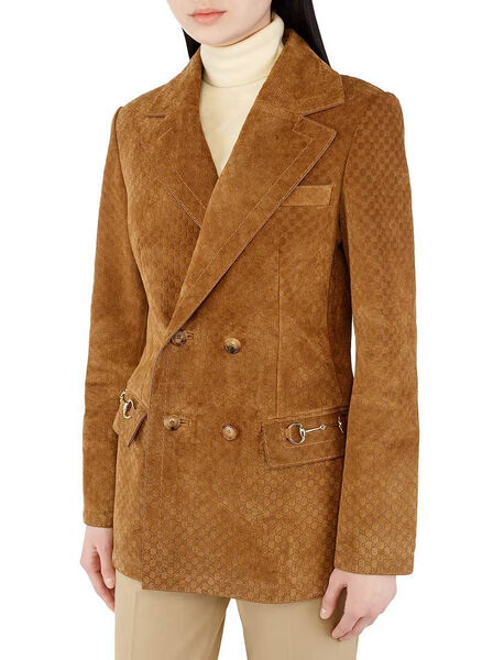 Пиджак Gucci женский замша бежевый 196920