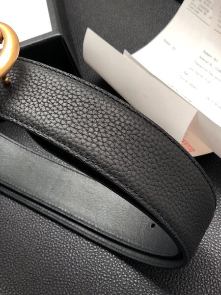 Мужской ремень Gucci мужской кожа черный 52359-3