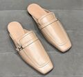 Мюли Hermès женский кожа бежевый 117099-1
