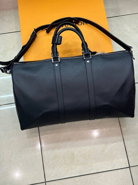 Дорожная сумка Louis Vuitton мужской кожа черный 170412-2