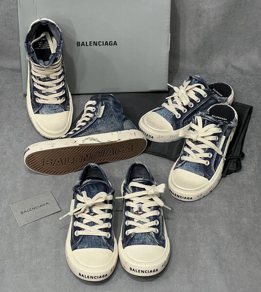 Кеды Balenciaga женский джинса синий 118072-11