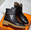 Ботинки Hermès женский кожа черный,серебристый 134303