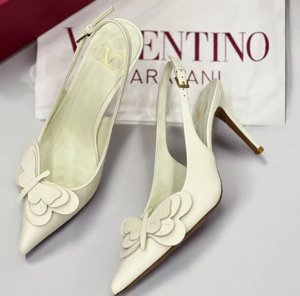 Туфли Valentino женский кожа белый 181742