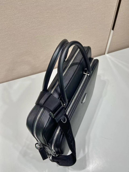 Мужской портфель Prada мужской кожа черный 52108-4