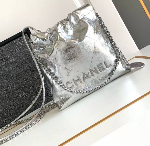 Сумка Chanel женский кожа графитовый 195887