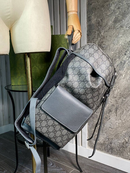 Мужской рюкзак Gucci мужской кожа черный 108554-6