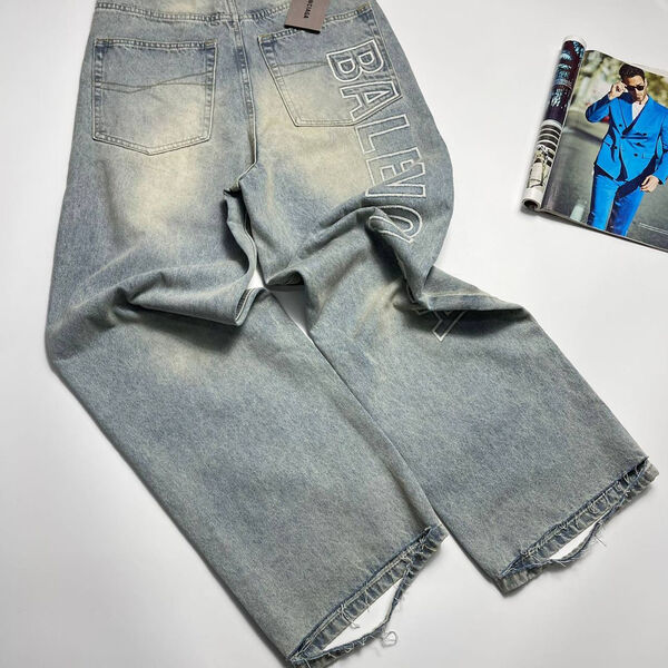Мужские джинсы Balenciaga мужской джинса бирюзовый 153178-3