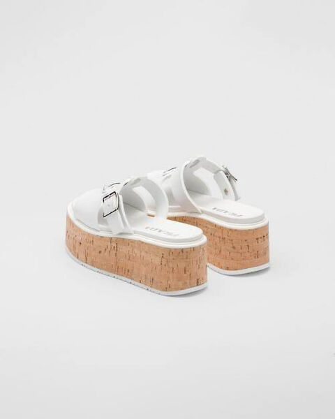 Шлепки Prada женский кожа белый 116700-6