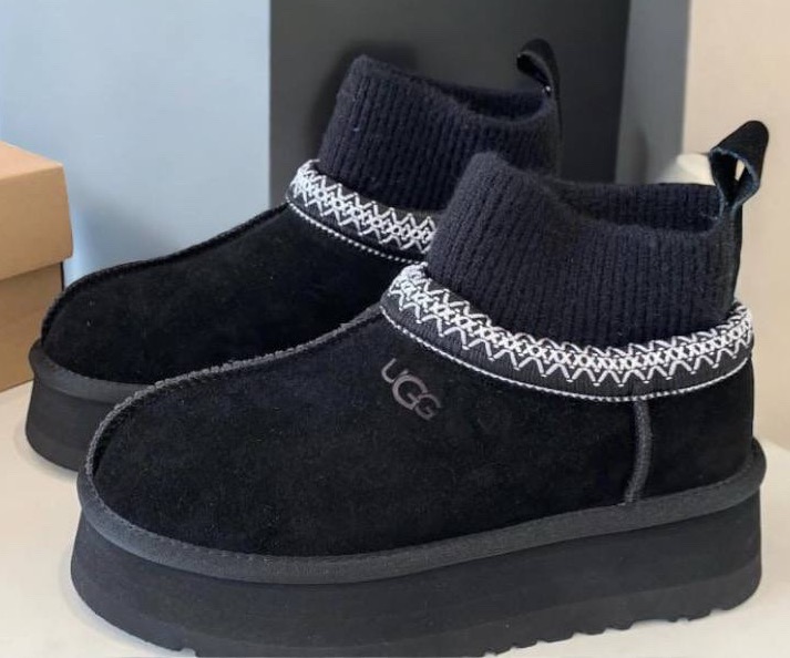 Угги Ugg Tazz Platform женский замша черный 168632