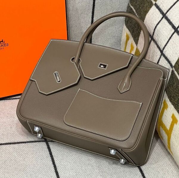 Сумка Hermès Birkin En Desordre женский кожа графитовый 119951