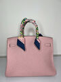 Сумка Hermès Birkin 35 ручная работа женский кожа розовый 75381-4